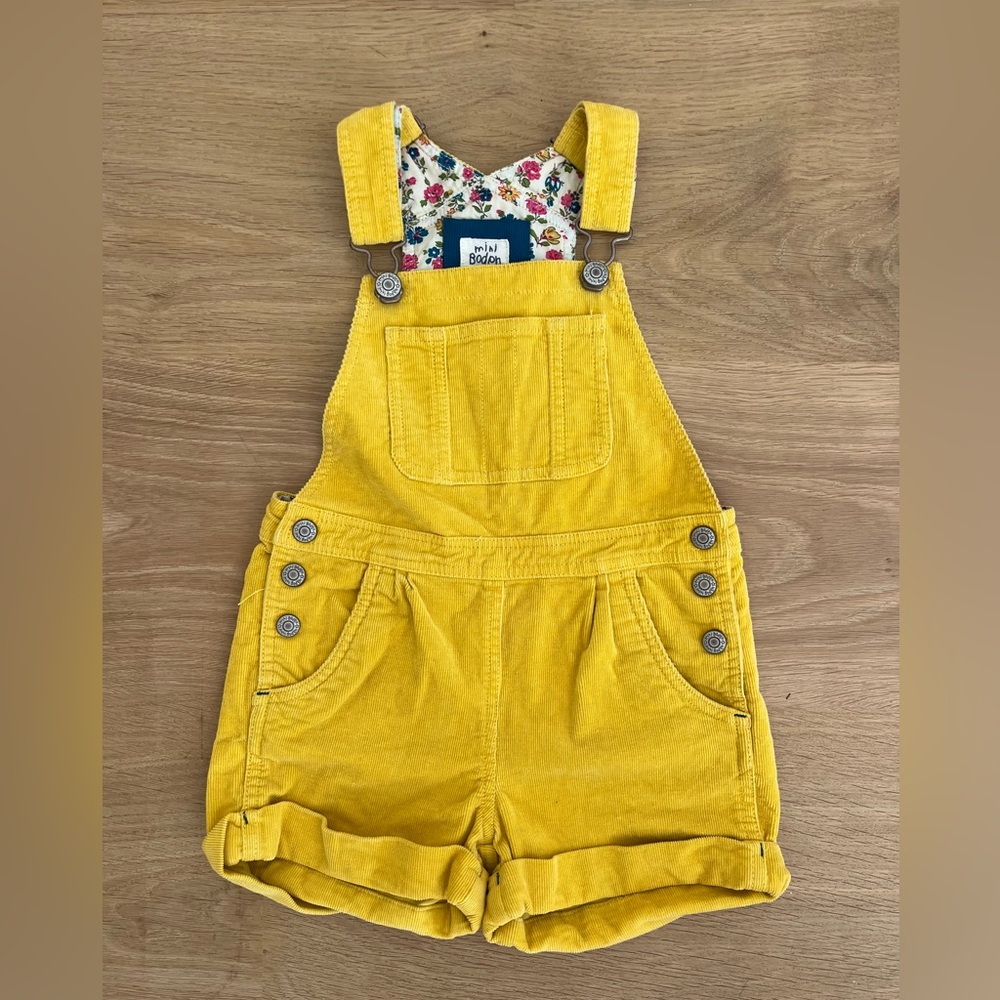 Mini Boden Yellow Kids Overalls